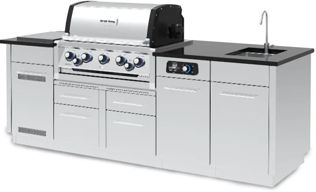 Broil King® Imperial™ QS 590iE Stainless Steel Natural Gas Outdoor Kitchen Kit-2