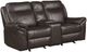Homelegance® Aram Dark Brown Manual Glider Double Reclining Loveseat-0