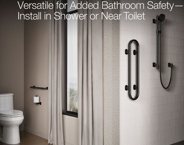 KOHLER® Belay® Matte Black Grab Bar Loop-2