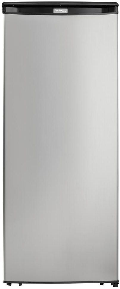 Danby® Designer 24" 8.5 Cu. Ft. Black with Stainless Steel Upright Freezer-0