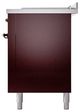 Ilve® Nostalgie II Noblesse 60'' Burgundy Pro Style Dual Fuel Range with Burnished Trim-3