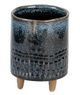 A & B Home Blue 6.5" Stoneware Vase-0