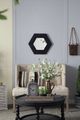 A & B Home Black Hexagon Wall Mirror-5