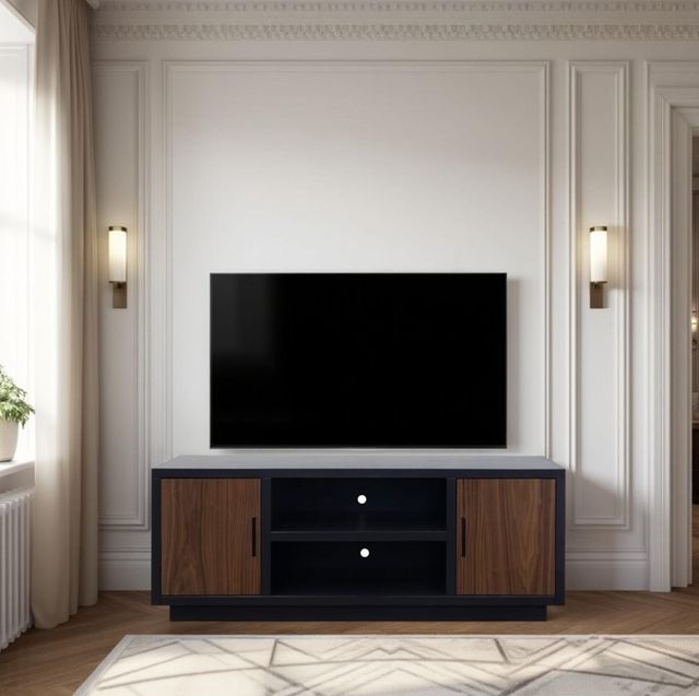 Legends Home Aria Black/Brown 66" TV Console-3