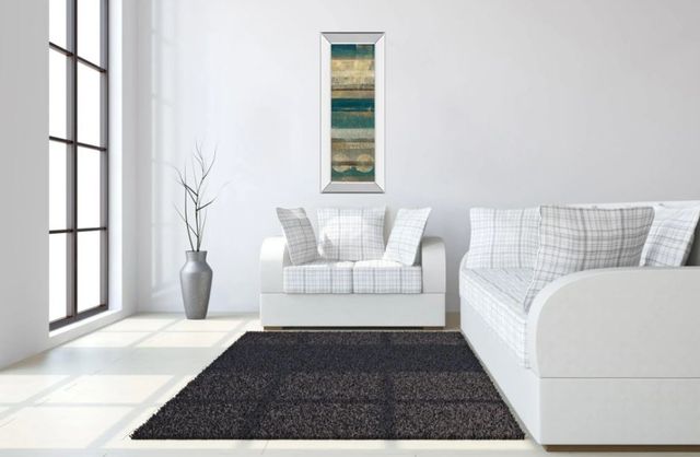 Classy Art Kuna Blue by Roque Silva Mirror Framed Wall Art-2