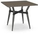 Amisco Customizable Link Solid Ash 29.5" Square Table with Steel Legs-0
