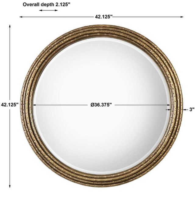 Uttermost® Spera Gold Round Mirror-3
