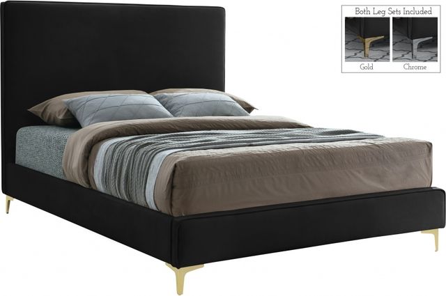 Meridian Furniture Geri Black Queen Upholstered Panel Bed-3