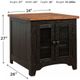 Signature Design by Ashley® Valebeck Light Brown End Table with Rustic Black Base -5