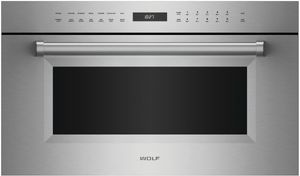 front view of the Wolf® M Series 30" Stainless Steel Professional Electric Speed Oven