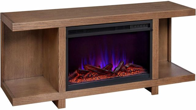 aspenhome® Latitude Brushed Bourbon 55" Open Fireplace Console-0