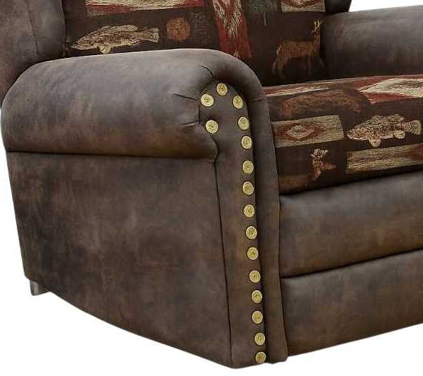 Marshfield Furniture Cumberland Brown/Gray Rocker Recliner-1
