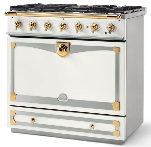 La Cornue CornuFe´ 90 36" Pure White Pro Style Dual Fuel Range-1