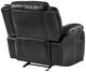 Homelegance® Bastrop Black Manual Glider Recliner-4