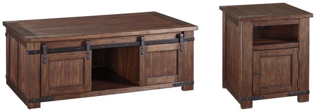 Signature Design by Ashley® Budmore 2-Piece Brown Living Room Tables Set-0