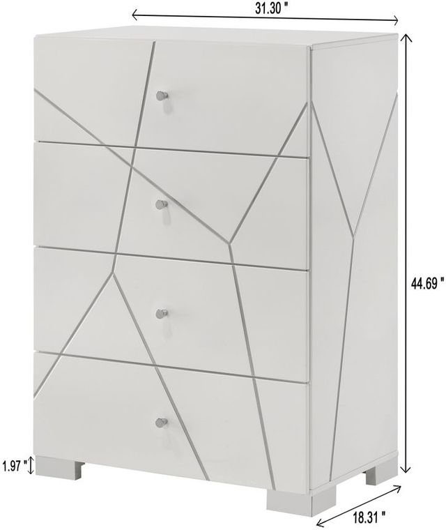 Crown Mark Ayla Gloss White Chest-2