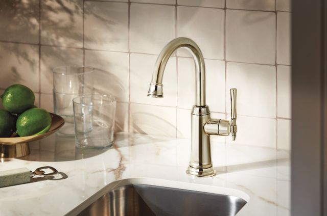 Brizo Tulham® Brilliance® Polished Nickel Black Beverage Faucet-1