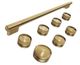 KitchenAid® 36" Brass Grip Commercial-Style Gas Range Handle and Knob Kit-0