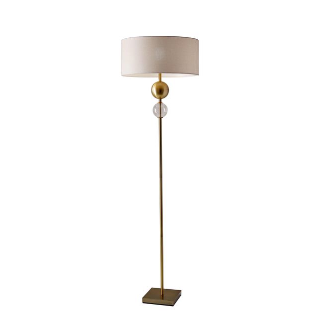 Adesso® Chloe Antique Brass Floor Lamp-0