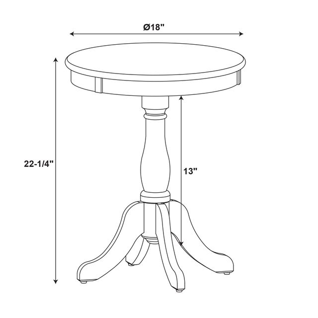 Powell® Palmetto White Round Accent Table-2