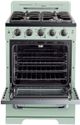 Unique® Appliances Classic Retro 24" Summer Mint Green Freestanding Gas Range-1