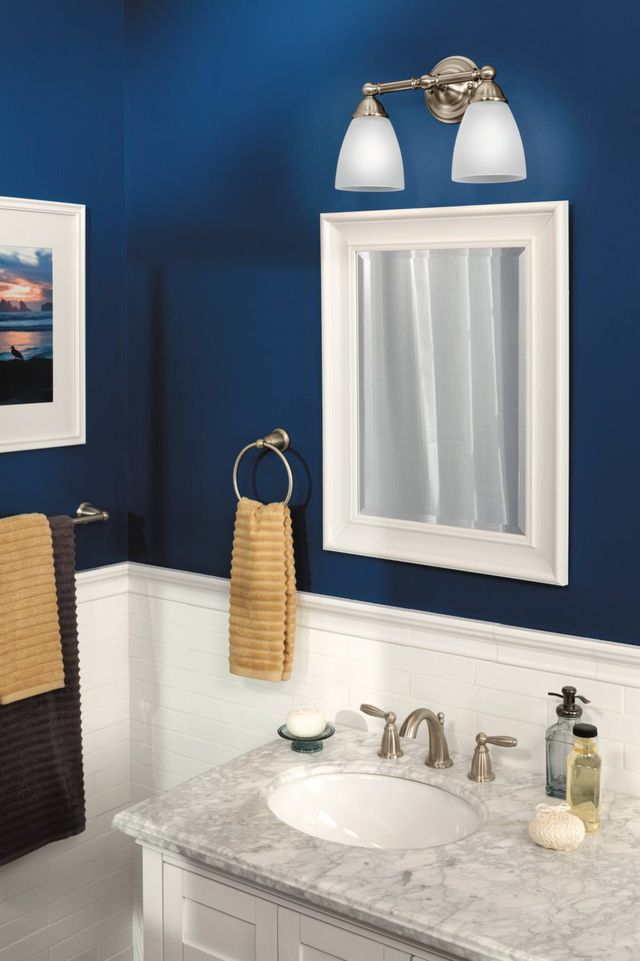 Moen® Brantford™ Brushed Nickel Two Globe Bath Light-3