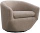 Elements International Dior Feather Tan Swivel Chair -0