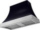 La Cornue Cascade Series 44" Gloss Black Wall Mounted Range Hood with Satin Chrome Trim-0