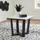 Signature Design by Ashley® Fostead White End Table with Espresso Base-3