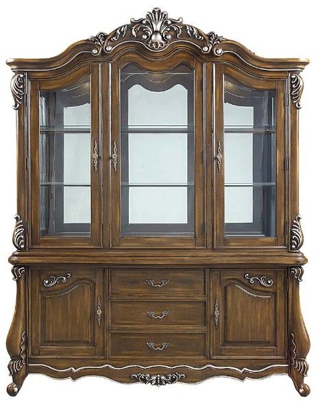 ACME Furniture Latisha Antique Oak Buffet and Hutch-2