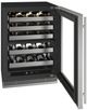 U-Line® Home Collection 24" 4.9 Cu. Ft. Stainless Steel Dual-Zone Wine Refrigerator with Glass Door-2