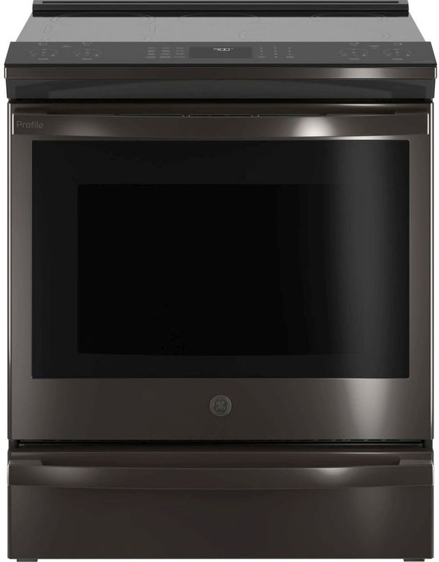 GE Profile™ 30" Fingerprint Resistant Black Stainless Slide In Induction Range-0