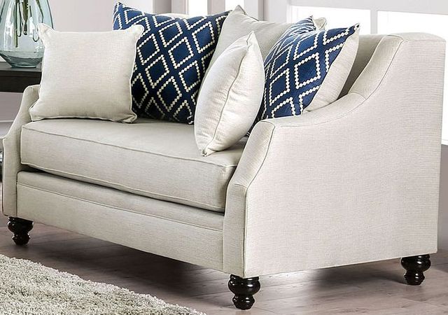Furniture of America® Nefyn Ivory Sofa and Loveseat-1