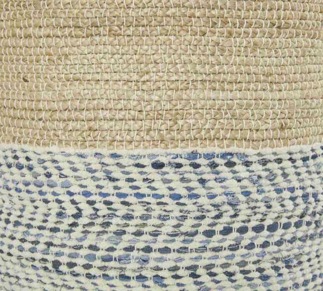Signature Design by Ashley® Matson Natural/Blue Pouf-1