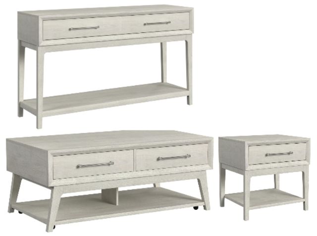 Elements International Wagner 3-Piece Almond Rectangular Occasional Table Set-0