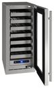 U-Line® Stainless Steel 15" Built-In Wine Storage -1