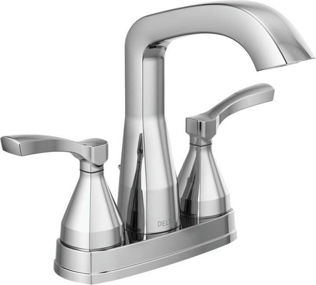 Delta Stryke® Lumicoat® Chrome Centerset Faucet with Lever Handles-0