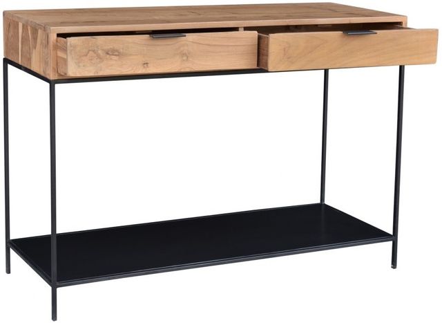 Moe's Home Collection Joliet Natural Console Table with Black Metal Frame-2