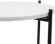 A & B Home Argus White Marble Table with Black Metal Base -1