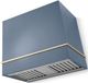 AGA Loge 36" Stone Blue Wall Mounted Range Hood with Polished Brass Trim-0