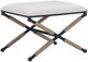 Linon Ashburn Campaign Black/Gray Accent Stool-0
