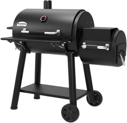 Broil King® Regal™ 500 Black Offset Charcoal Smoker-3