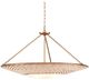 Currey & Company Monsoon Antique Brass/Natural Rope Chandelier-0