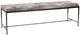 Classic Home Achen Hide Sparrow Gray Bench-0