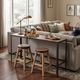 Sunny Designs™ San Diego Antique Brown Bar Table with Dark Gray Base-1
