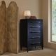 Currey & Company Verona Black Lacquered Linen Chest-4