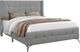 Monarch Specialties Inc. Grey Linen Queen Bed-0