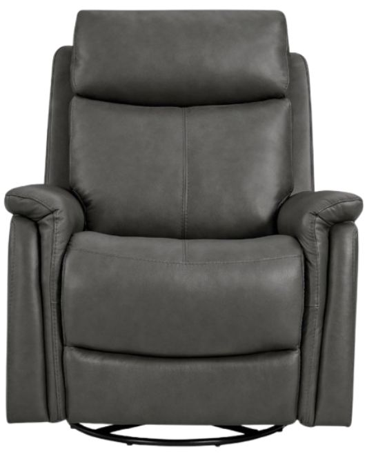 Liberty Furniture Rowland Aline Coal Leather Power Swivel Glider Recliner-3