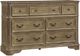 Liberty Furniture Magnolia Manor 4-Piece Taupe Mist/Weathered Bisque King Upholstered Panel Bedroom Set with Chest-4