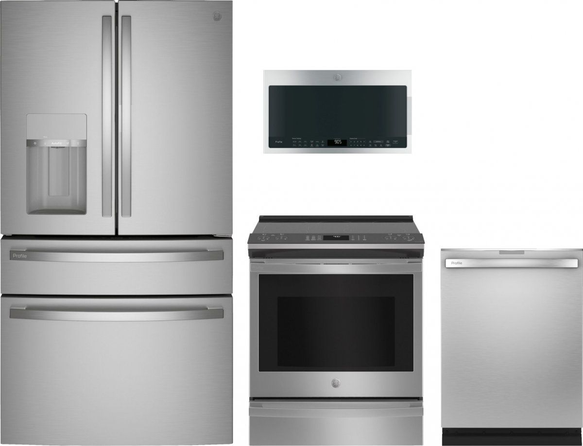 GE Profile™ 4 Piece Stainless Steel Kitchen Package